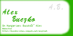 alex buczko business card